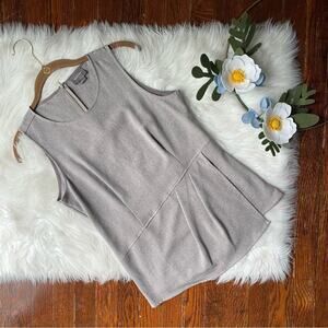 August 1 Eight Brown Peplum Office Top NWT